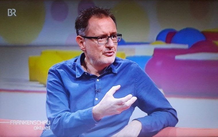 Screenshot Sendung BR Frankenschau vom 19.11.2025, Interview mit Maik Pflaum